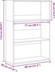 vidaXL Βιβλιοθήκη, Δρυς Σονόμα, 80x30x114 εκ