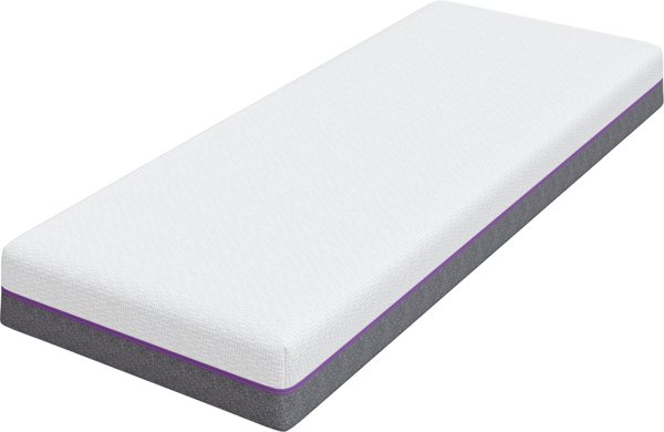 vidaXL Στρώμα Ύπνου από Ύφασμα Jacquard, 100% Πολυεστέρας, Δίχρωμο Άσπρο και Γκρι