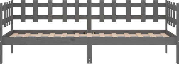 vidaXL Κρεβάτι ημέρας γκρι 90x200 cm lite drewno sosnowe