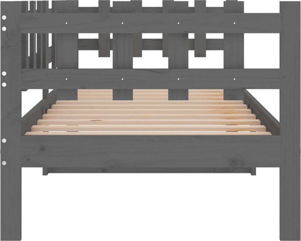 vidaXL Κρεβάτι ημέρας γκρι 90x200 cm lite drewno sosnowe