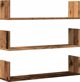 vidaXL Polki scienne, 3 sztuki, stare drewno, 80x18x18 cm