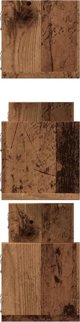 vidaXL Polki scienne, 3 sztuki, stare drewno, 80x18x18 cm
