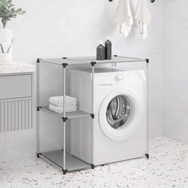 vidaXL Ράφι πάνω από το πλυντήριο, γκρι, 87x55x90,5 εκ, σίδηρος