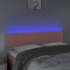 vidaXL Κεφαλάρι για κρεβάτι με LED, ροζ, 144x5x78/88 εκ., βελούδο