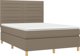 vidaXL Κρεβάτι Continental με Στρώμα, taupe, 140x200 cm, ύφασμα