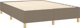 vidaXL Κρεβάτι Continental με Στρώμα, taupe, 140x200 cm, ύφασμα