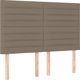 vidaXL Κρεβάτι Continental με Στρώμα, taupe, 140x200 cm, ύφασμα