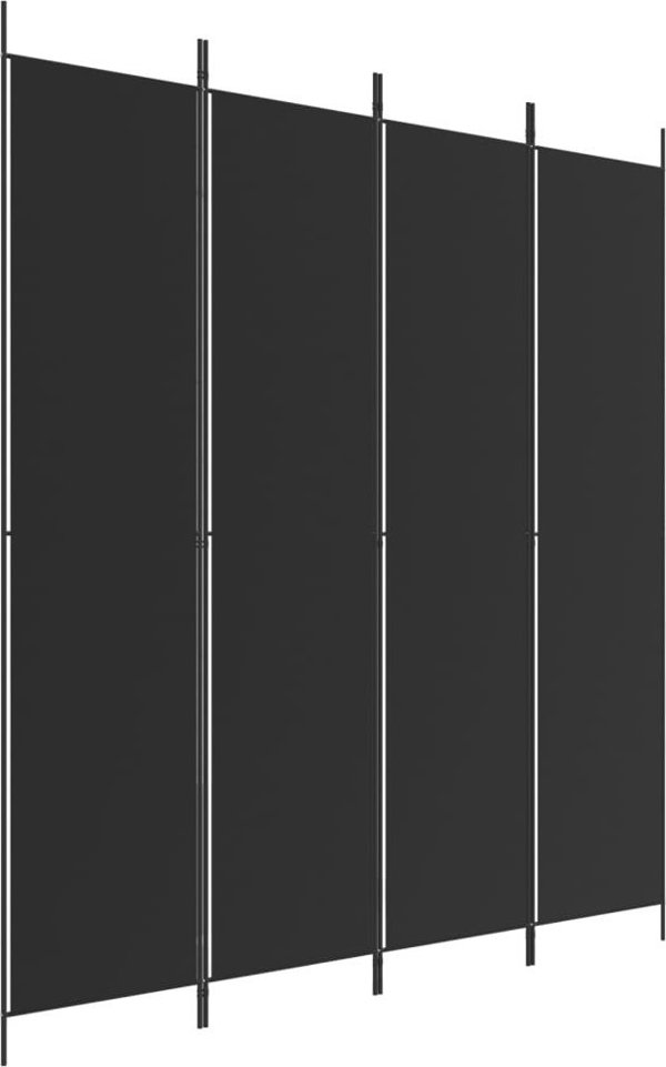 vidaXL vidaXL Parawan 4-panelowy, czarny, 200x220 cm, tkanina