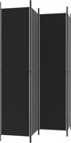vidaXL vidaXL Parawan 4-panelowy, czarny, 200x220 cm, tkanina