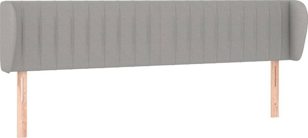 vidaXL Κεφαλάρι uszak, ανοιχτό γκρι, 203x23x78/88 cm, ύφασμα