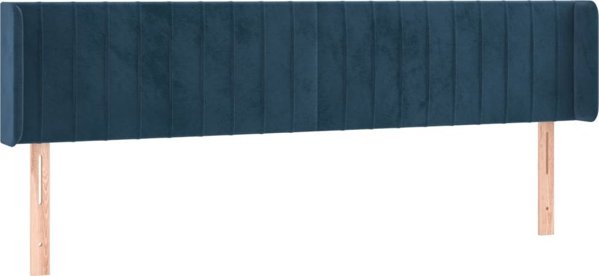 Ζαγλοχέκι Uszak σκούρο μπλε βελούδο 163x16x78/88 cm vidaXL