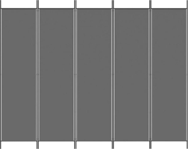 vidaXL vidaXL Parawan 5-panelowy, antracytowy, 250x200 cm, tkanina