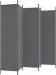 vidaXL vidaXL Parawan 5-panelowy, antracytowy, 250x200 cm, tkanina