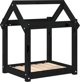 vidaXL vidaXL Legowisko dla psa, czarne, 61x50x70 cm, lite drewno sosnowe