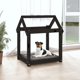 vidaXL vidaXL Legowisko dla psa, czarne, 61x50x70 cm, lite drewno sosnowe