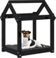 vidaXL vidaXL Legowisko dla psa, czarne, 61x50x70 cm, lite drewno sosnowe
