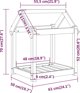 vidaXL vidaXL Legowisko dla psa, czarne, 61x50x70 cm, lite drewno sosnowe