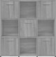 vidaXL Regal na knihki szary dab sonoma 90x30x90 cm