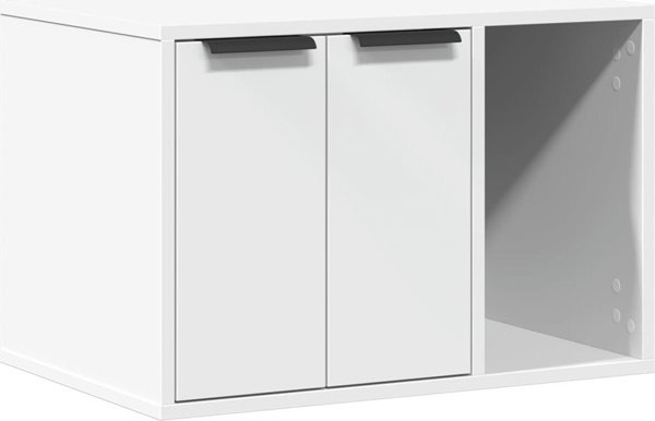 vidaXL Ντουλάπα για Λεκάνη Γάτας Λευκή 60x40x40 cm από Υλικό Ξύλου
