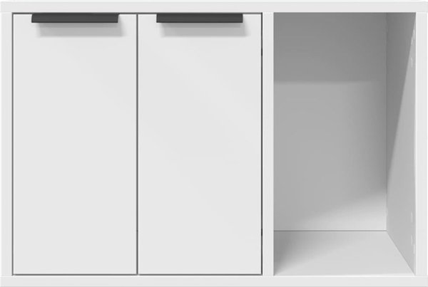 vidaXL Ντουλάπα για Λεκάνη Γάτας Λευκή 60x40x40 cm από Υλικό Ξύλου
