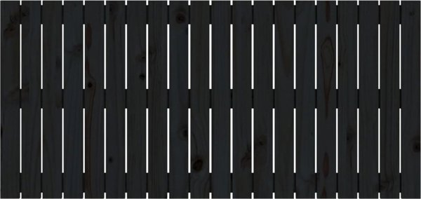 vidaXL Wezglowie κρεβατιού, μαύρο, 127,5x3x60 cm, μασίφ πεύκο