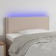 vidaXL Κεφαλάρι κρεβατιού με LED, καπουτσίνο, 80x5x78/88 cm, δερματίνη