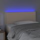 vidaXL Κεφαλάρι κρεβατιού με LED, καπουτσίνο, 80x5x78/88 cm, δερματίνη