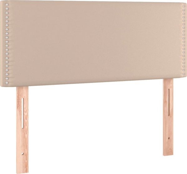 vidaXL Κεφαλάρι κρεβατιού με LED, καπουτσίνο, 80x5x78/88 cm, δερματίνη
