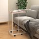 vidaXL Βοηθητικό τραπεζάκι με ρόδες, λευκό, 40x30x63,5 cm