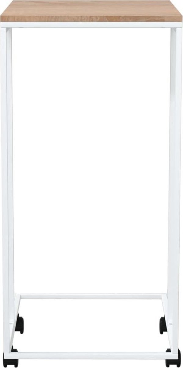 vidaXL Βοηθητικό τραπεζάκι με ρόδες, λευκό, 40x30x63,5 cm