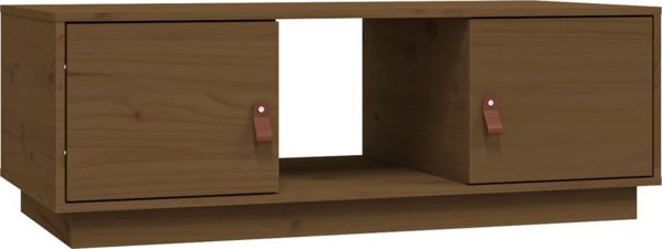 vidaXL Τραπεζάκι Καφέ μέλι καφέ 100x50x35 cm από μασίφ πεύκο