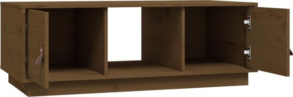 vidaXL Τραπεζάκι Καφέ μέλι καφέ 100x50x35 cm από μασίφ πεύκο