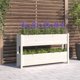 vidaXL Donica λευκή 112x25x66 cm από μασίφ πεύκο