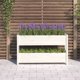 vidaXL Donica λευκή 112x25x66 cm από μασίφ πεύκο