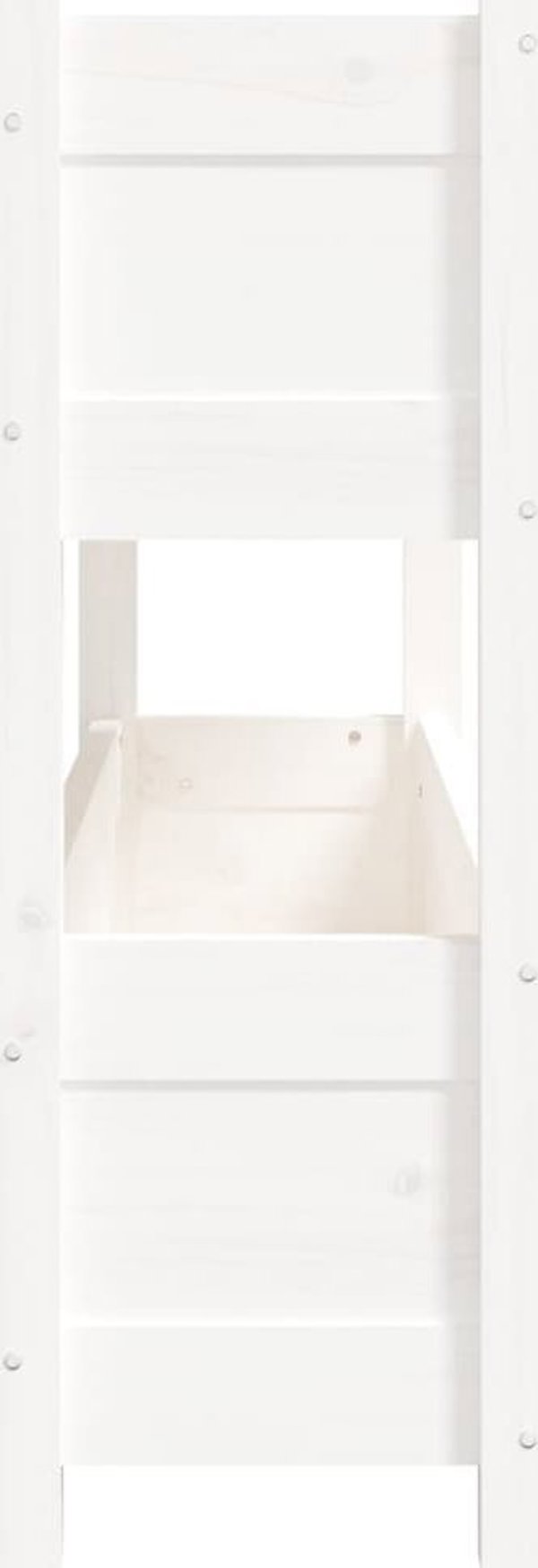 vidaXL Donica λευκή 112x25x66 cm από μασίφ πεύκο
