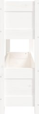 vidaXL Donica λευκή 112x25x66 cm από μασίφ πεύκο