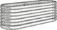 vidaXL vidaXL Donica ogrodowa, malowana proszkowo stal, 114x40x36 cm, srebrna