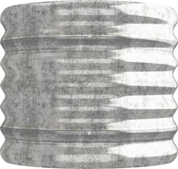 vidaXL vidaXL Donica ogrodowa, malowana proszkowo stal, 114x40x36 cm, srebrna