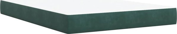 vidaXL Κρεβάτι Continental με Στρώμα, Πράσινο Βελούδο, 140x190 cm