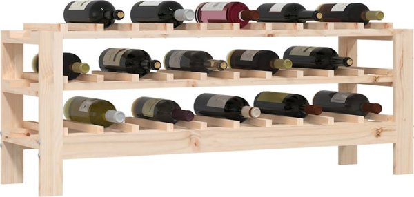 vidaXL vidaXL Stojak na wino, 109,5x30x42 cm, lite drewno sosnowe