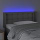 vidaXL Κεφαλάρι για κρεβάτι με LED, γκρι, 93x16x78/88 cm, συνθετικό δέρμα