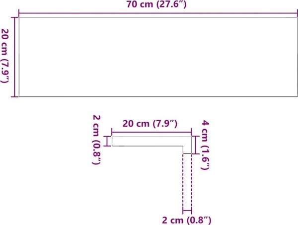 vidaXL Παράθυρα 2 Τεμ. Σκούρο Καφέ 70x20x2 εκ. Κόκκινο Δρυς