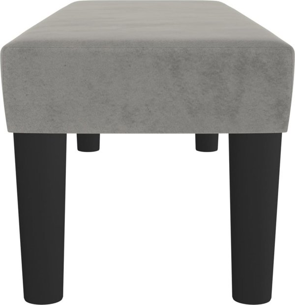 vidaXL Mpanka, asprogkri, 100x30x30 cm, tapetsarismeni me aksamit