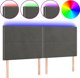 vidaXL Κεφαλάρι κρεβατιού με LED, σκούρο γκρι, 160x5x118/128 cm, βελούδο