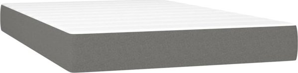 vidaXL Κοντινεντάλ Κρεβάτι 120x200 εκ. Σκούρο Γκρι Ύφασμα