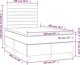 vidaXL Κοντινεντάλ Κρεβάτι 120x200 εκ. Σκούρο Γκρι Ύφασμα