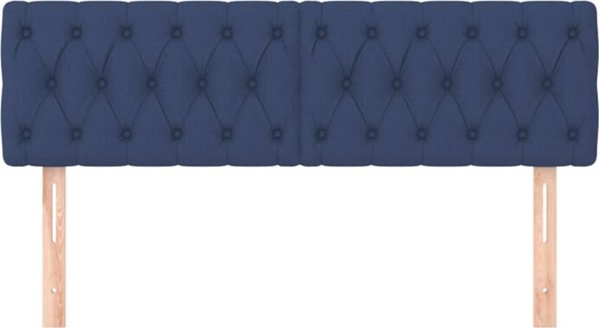 vidaXL Κεφαλάρια κρεβατιού, 2 τεμ., μπλε, 80x7x78/88 cm, ύφασμα