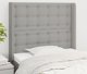 vidaXL Κεφαλάρι ουζάκ, ανοιχτό γκρι, 103x16x118/128 cm, ύφασμα