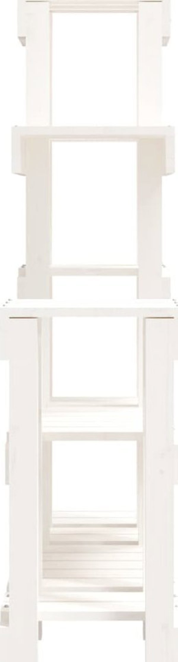 vidaXL Στήριγμα για φυτά, λευκό, 92x25x97 εκ., συμπαγές πεύκο