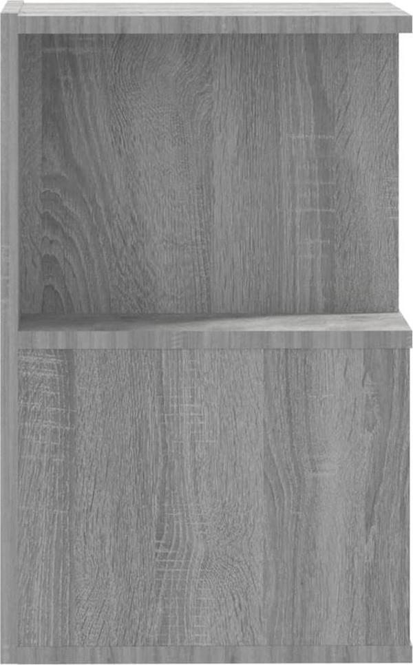 vidaXL Σετ 2 Νυχτερινών Τραπεζιών, Γκρι Sonoma Δρυς, 35x35x55 εκ.
